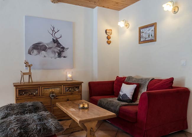 Relaxing area in Peisey-Vallandry ski chalet