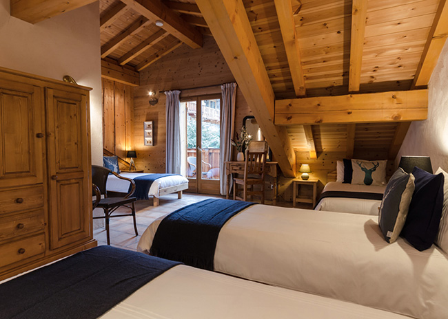 Twin room in a chalet in Les Arcs & Peisey-Vallandry